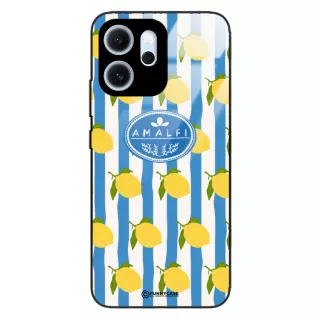 Etui Black Case Glass Dolce Vita do OPPO RENO 14F Amalfi Cytryny Włochy Lato Wakacje ST_DOC131