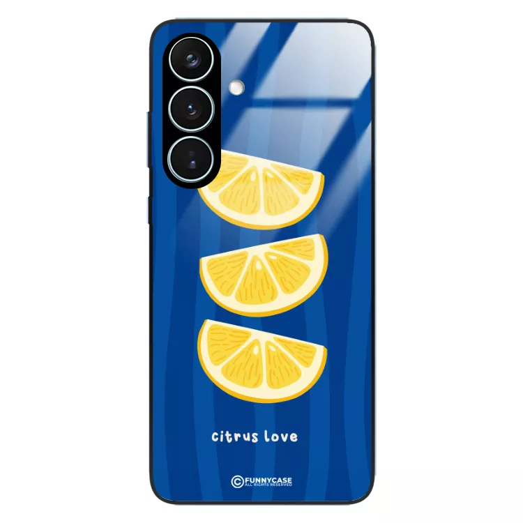 Etui Black Case Glass Dolce Vita do SAMSUNG S26 Cytryny Kwiaty Włochy Lato Wakacje ST_DOC104