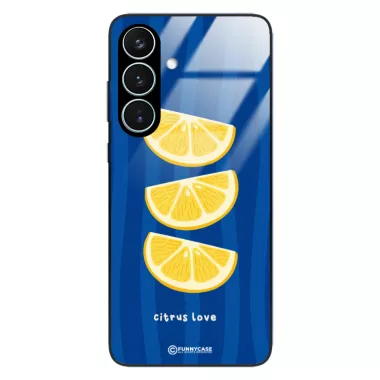 Etui Black Case Glass Dolce Vita do SAMSUNG S26 Cytryny Kwiaty Włochy Lato Wakacje ST_DOC104