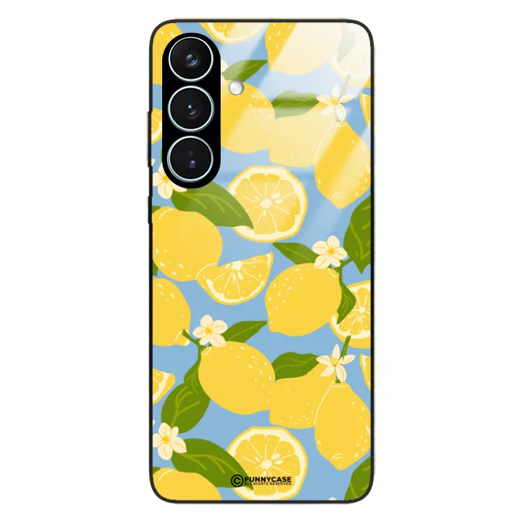 Etui Black Case Glass Dolce Vita do SAMSUNG S26 ULTRA Cytryny Kwiaty Włochy Lato Wakacje ST_DOC125
