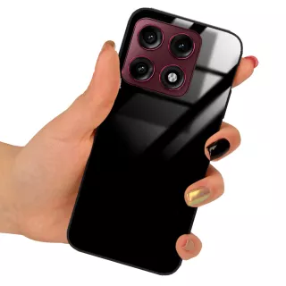 ETUI BLACK CASE GLASS NA TELEFON MOTOROLA MOTO EDGE 70 PRO 5G CZARNY