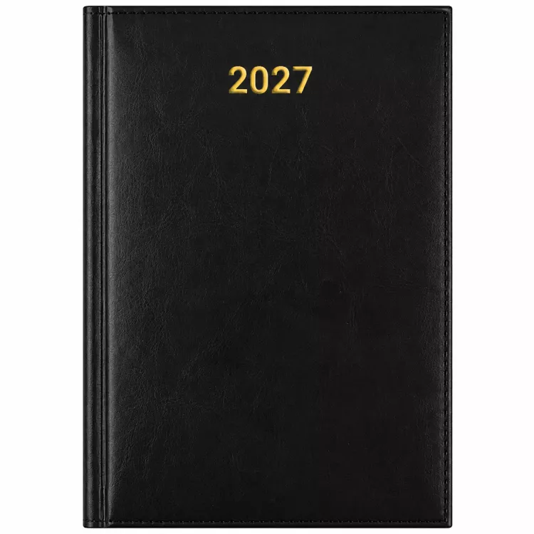 KALENDARZ 2027 KSIĄŻKOWY A5 CZARNY PLANER TERMINARZ ORGANIZER BIUROWY