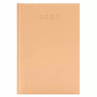 KALENDARZ 2027 KSIĄŻKOWY A5 BRZOSKWINIOWY PLANER TERMINARZ ORGANIZER BIUROWY