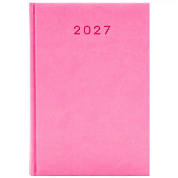 KALENDARZ 2027 KSIĄŻKOWY A5 RÓŻOWY PLANER TERMINARZ ORGANIZER BIUROWY