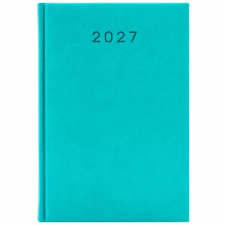 KALENDARZ 2027 KSIĄŻKOWY A5 TURKUSOWY PLANER TERMINARZ ORGANIZER BIUROWY