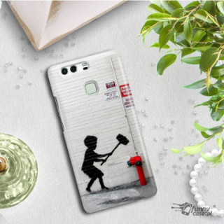 ETUI NA TELEFON HUAWEI P8 LITE 2017 PRA-LA1 BANKSY WZÓR BK178