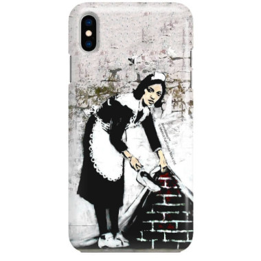 ETUI NA TELEFON IPHONE XS A1920 BANKSY WZÓR BK100