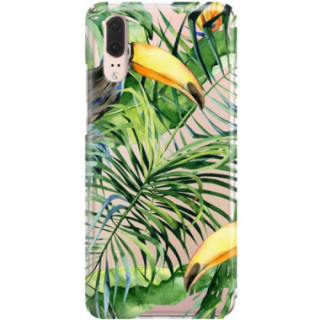 Etui Huawei P20, Etui Tropic Wzory Wielokolorowy - FunnyCase