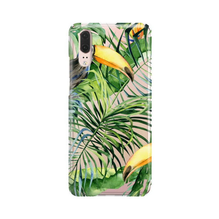 Etui Huawei P20, Etui Tropic Wzory Wielokolorowy - FunnyCase