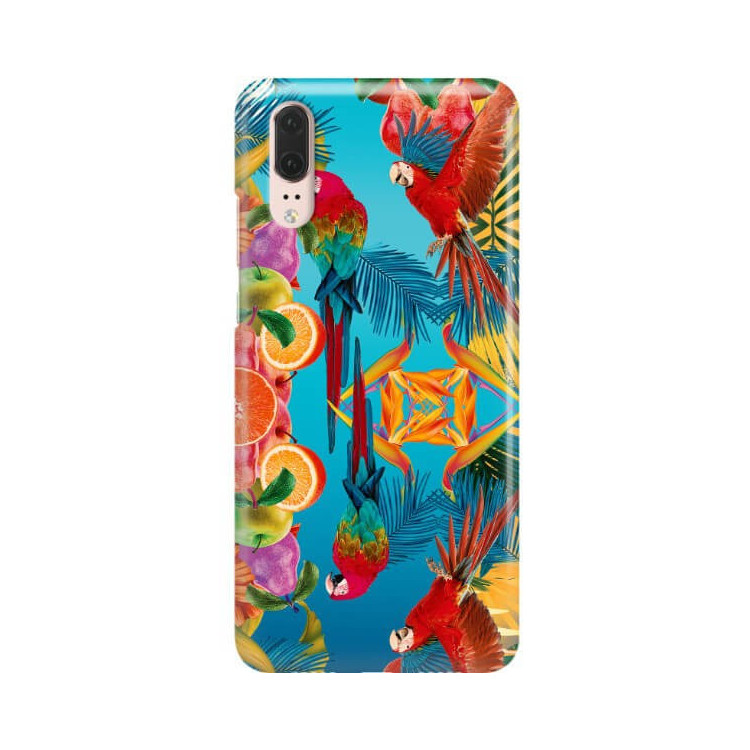 Etui Huawei P20, Etui Tropic Wzory Wielokolorowy - FunnyCase