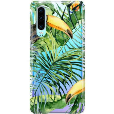 Etui Huawei P30, Etui Tropic Wzory Wielokolorowy - FunnyCase