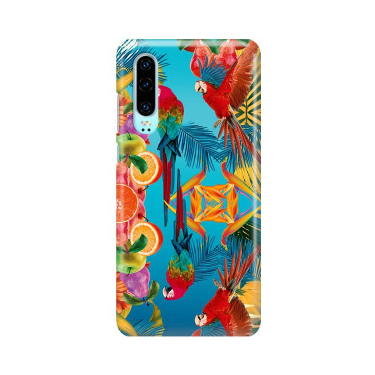 Etui Huawei P30, Etui Tropic Wzory Wielokolorowy - FunnyCase