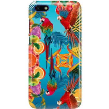 Etui Huawei Y5 2018, Etui Tropic Wzory Wielokolorowy - FunnyCase