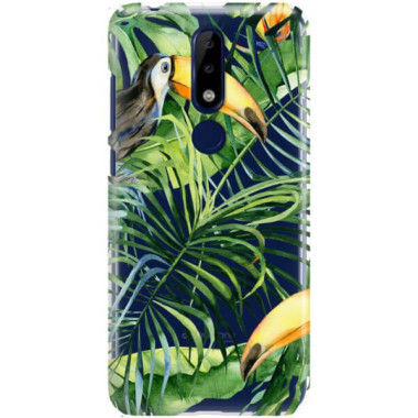 Etui Nokia 5.1 PLUS, Etui Tropic Wzory Wielokolorowy - FunnyCase