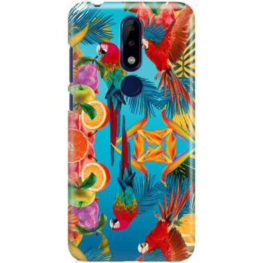 Etui Nokia 5.1 PLUS, Etui Tropic Wzory Wielokolorowy - FunnyCase