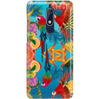 Etui Nokia 5.1, Etui Tropic Wzory Wielokolorowy - FunnyCase