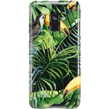 Etui Samsung GALAXY A8 2018 / A5 2018, Etui Tropic Wzory Wielokolorowy - FunnyCase