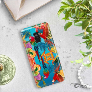 Etui Samsung GALAXY A8 2018 / A5 2018, Etui Tropic Wzory Wielokolorowy - FunnyCase