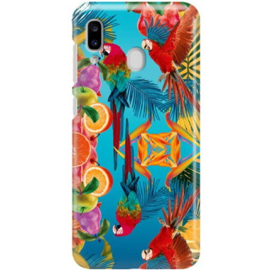 Etui Samsung GALAXY A20E, Etui Tropic Wzory Wielokolorowy - FunnyCase