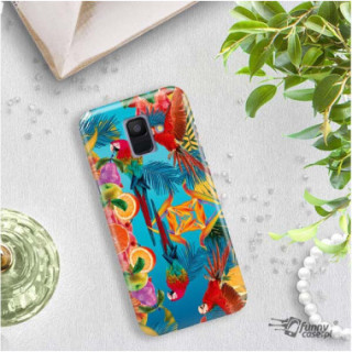 Etui Samsung GALAXY A6 2018, Etui Tropic Wzory Wielokolorowy - FunnyCase