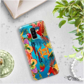 Etui Samsung GALAXY A6 PLUS 2018, Etui Tropic Wzory Wielokolorowy - FunnyCase