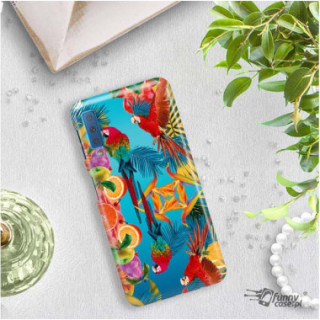 Etui Samsung GALAXY A7 2018, Etui Tropic Wzory Wielokolorowy - FunnyCase