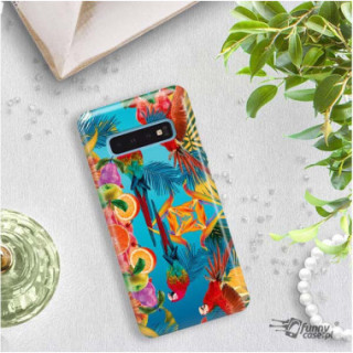 Etui Samsung GALAXY S10, Etui Tropic Wzory Wielokolorowy - FunnyCase