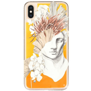 Etui Apple IPHONE XS MAX, Liquid Neon Wzory Pomarańczowy - FunnyCase