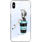 ETUI BLACK CASE GLASS NA TELEFON APPLE IPHONE X / XS ST_FAN103