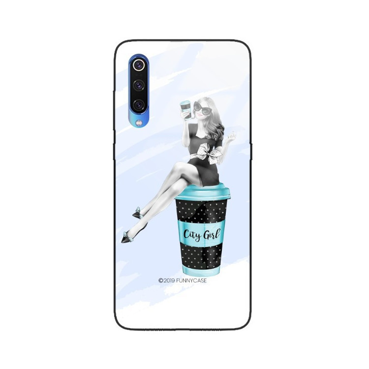 ETUI BLACK CASE GLASS NA TELEFON XIAOMI MI9 ST_FAN103