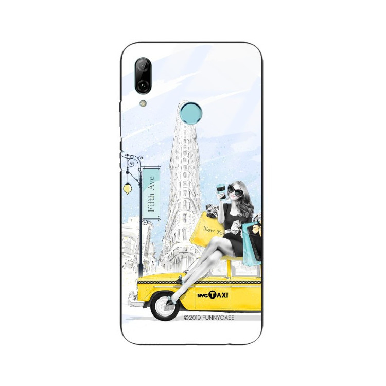 ETUI BLACK CASE GLASS NA TELEFON HUAWEI P SMART 2019 ST_FAN106