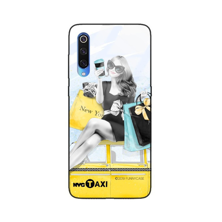 ETUI BLACK CASE GLASS NA TELEFON XIAOMI MI9 ST_FAN112