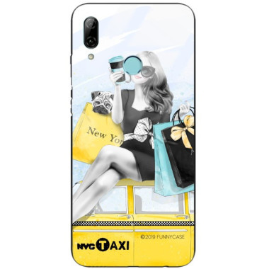 ETUI BLACK CASE GLASS NA TELEFON HUAWEI P SMART 2019 ST_FAN112