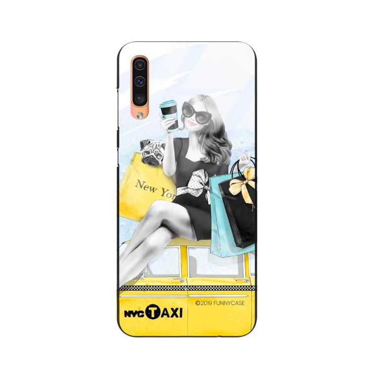 ETUI BLACK CASE GLASS NA TELEFON SAMSUNG GALAXY A50 ST_FAN112