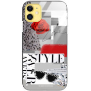 ETUI BLACK CASE GLASS NA TELEFON APPLE IPHONE 11 ST_LUXURY104