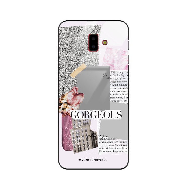 ETUI BLACK CASE GLASS NA TELEFON SAMSUNG GALAXY J6 PLUS 2018 ST_LUXURY105