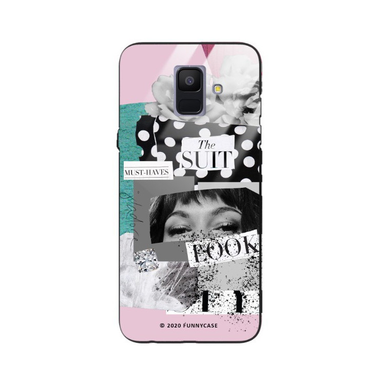 ETUI BLACK CASE GLASS NA TELEFON SAMSUNG GALAXY A6 PLUS 2018 ST_LUXURY117