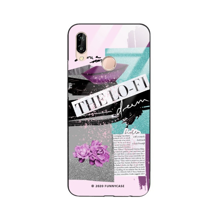 ETUI BLACK CASE GLASS NA TELEFON HUAWEI P20 LITE ST_LUXURY119