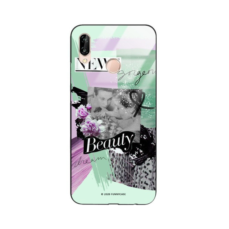 ETUI BLACK CASE GLASS NA TELEFON HUAWEI P20 LITE ST_LUXURY122