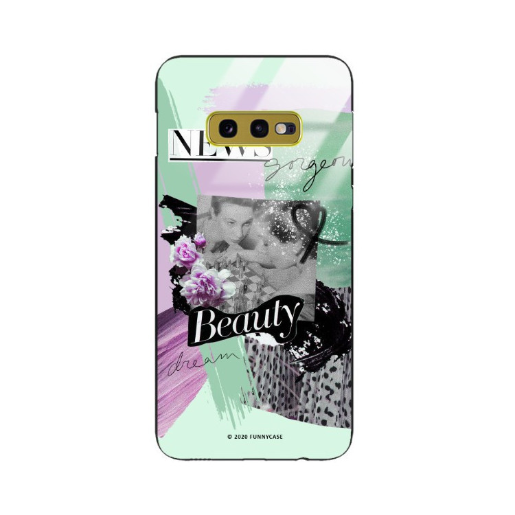 ETUI BLACK CASE GLASS NA TELEFON SAMSUNG GALAXY S10E ST_LUXURY122