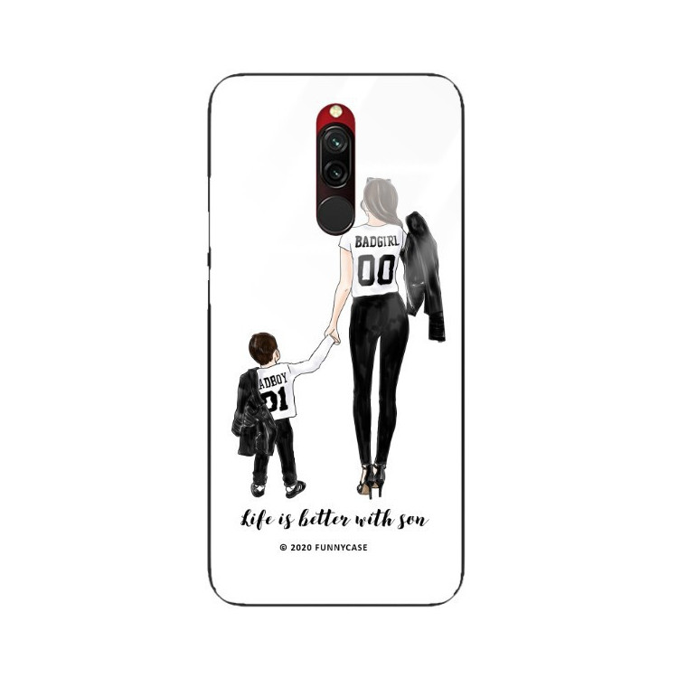 ETUI BLACK CASE GLASS NA TELEFON XIAOMI REDMI 8 ST_MOMLIFE112