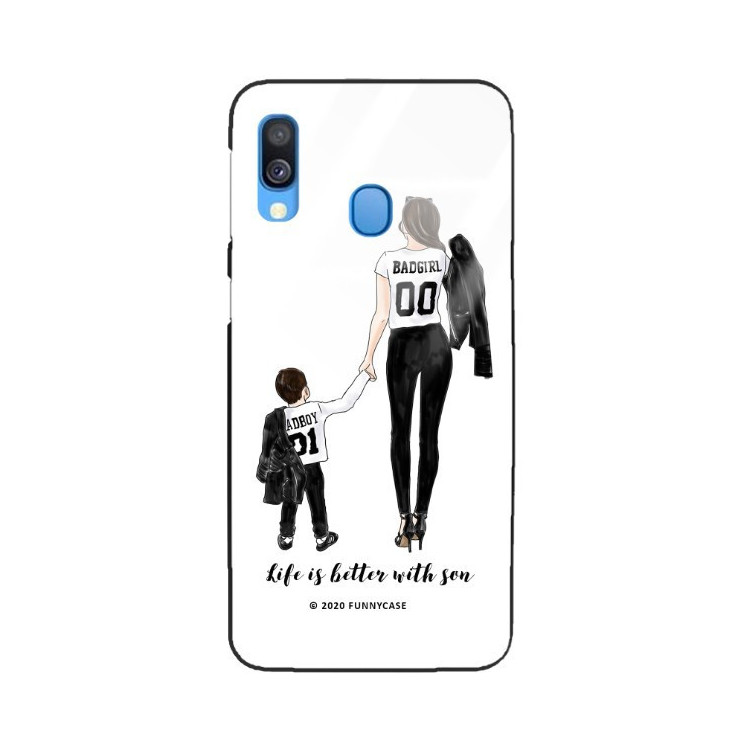 ETUI BLACK CASE GLASS NA TELEFON SAMSUNG GALAXY A40 ST_MOMLIFE112