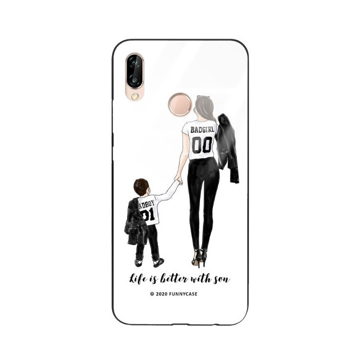 ETUI BLACK CASE GLASS NA TELEFON HUAWEI P20 LITE ST_MOMLIFE112