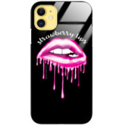 ETUI BLACK CASE GLASS NA TELEFON APPLE IPHONE 11 ST_RED117