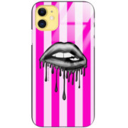 ETUI BLACK CASE GLASS NA TELEFON APPLE IPHONE 11 ST_RED118