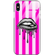 ETUI BLACK CASE GLASS NA TELEFON APPLE IPHONE X / XS ST_RED118