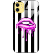ETUI BLACK CASE GLASS NA TELEFON APPLE IPHONE 11 ST_RED120