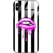 ETUI BLACK CASE GLASS NA TELEFON APPLE IPHONE X / XS ST_RED120