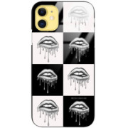 ETUI BLACK CASE GLASS NA TELEFON APPLE IPHONE 11 ST_RED124