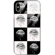 ETUI BLACK CASE GLASS NA TELEFON APPLE IPHONE XS MAX ST_RED124